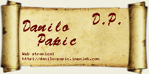 Danilo Papić vizit kartica